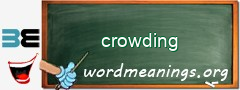 WordMeaning blackboard for crowding